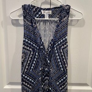 MotherHood Maternity Size Large   MULTI COLORS OF BLUE Maxi Dress